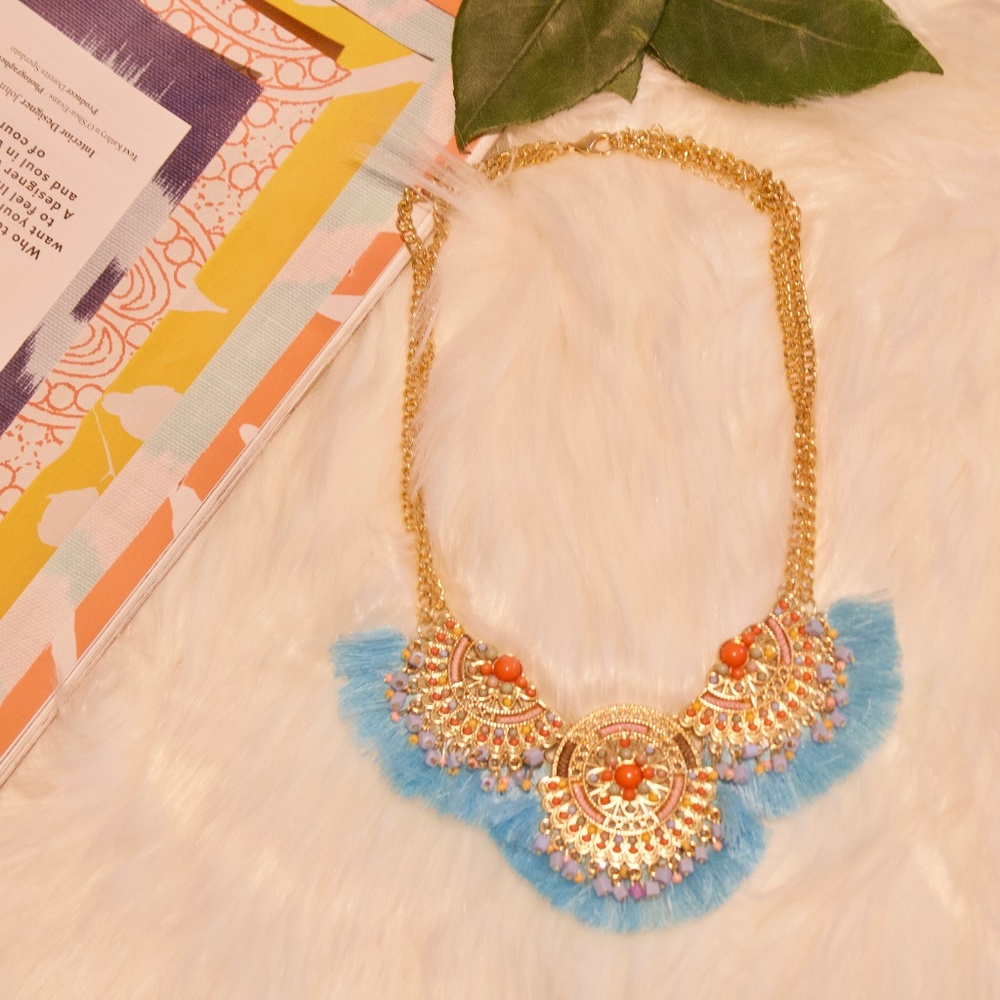 Bohemian Fringe Statement Necklace